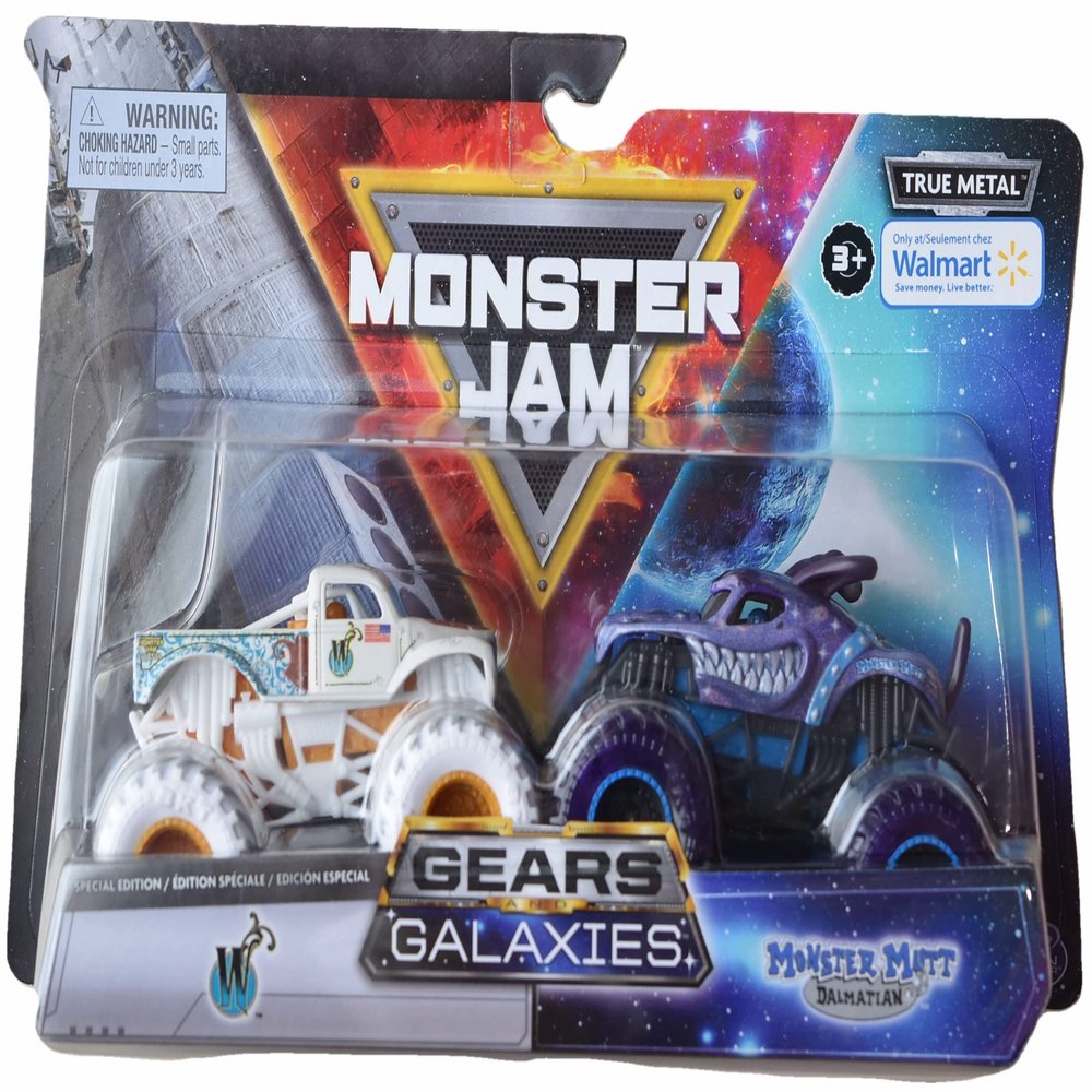 Collectibles Monster-Jam Whiplash vs Monster Mutt Dalmatian - Gears and Galaxies