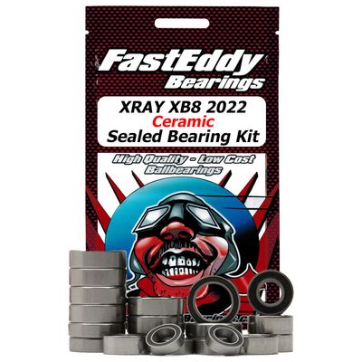 FastEddy Bearings Compatible with XRAY XB8 2022 Ceramic Sealed Bearing Kit