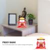 1 Set God of Wealth Piggy Bank Vintage Decor Souvenir Desk Vintage Coin Banks Feng Shui Decor God of Fortune Sculpture Coin Holder Coin Container Saving Pot Money Cloth view 3