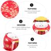 1 Set God of Wealth Piggy Bank Vintage Decor Souvenir Desk Vintage Coin Banks Feng Shui Decor God of Fortune Sculpture Coin Holder Coin Container Saving Pot Money Cloth view 4