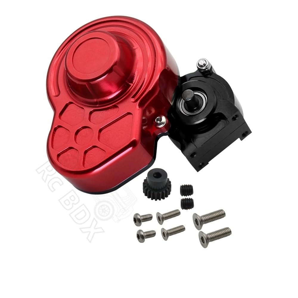 Greendhat 48P All Metal Transmission Gearbox with Motor Gear/Protective Cover for 1/10 RC Rock Crawler Axial SCX10 9028 90047 Truck ( Color : Black )