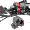 Greendhat 48P All Metal Transmission Gearbox with Motor Gear/Protective Cover for 1/10 RC Rock Crawler Axial SCX10 9028 90047 Truck ( Color : Black ) view 3
