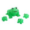 Baby Bath Toys 4Pcs Rubber Green Frog Family Squeak Float Bath Ducks Bath Tub Shower Toys for Toddlers Boys Girls view 1