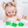 Baby Bath Toys 4Pcs Rubber Green Frog Family Squeak Float Bath Ducks Bath Tub Shower Toys for Toddlers Boys Girls view 2