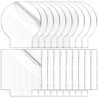 20 Pcs 2 mm Acrylic Blanks for Light Base Plastic Cast Clear Acrylic Sheet Square and Round Plastic Panel Sign Blank with Double Sided Protective for LED DIY Craft(Square, Round)