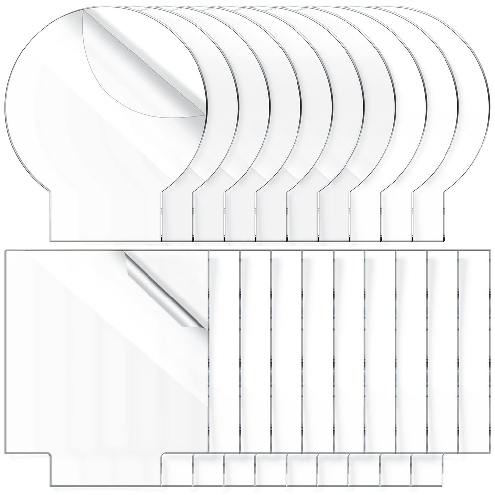 20 Pcs 2 mm Acrylic Blanks for Light Base Plastic Cast Clear Acrylic Sheet Square and Round Plastic Panel Sign Blank with Double Sided Protective for LED DIY Craft(Square, Round)