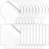 20 Pcs 2 mm Acrylic Blanks for Light Base Plastic Cast Clear Acrylic Sheet Square and Round Plastic Panel Sign Blank with Double Sided Protective for LED DIY Craft(Square, Round) view 1