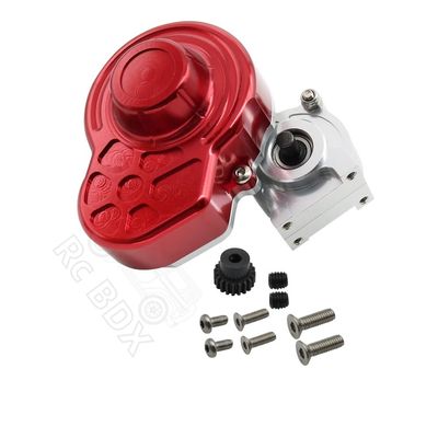 Greendhat 48P All Metal Transmission Gearbox with Motor Gear/Protective Cover for 1/10 RC Rock Crawler Axial SCX10 9028 90047 Truck ( Color : Silver )
