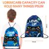 Eccliy 20 Pcs Video Game Party Favor Bags Gamer Birthday Party Drawstring Bags for Kids Boys Girls 12 x 10 Inch Gaming Goodie Treat for Game on Theme Decorations Supplies(Blue,Fresh Style) view 3