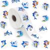 1000 Pcs Shark Stickers Ocean Theme for Water Bottle 8 Vibrant Design Round Animal Cartoon Party Favors for Laptop Computer Luggage, 1.5 Inch view 1