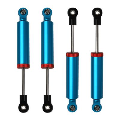 4Pcs RC Car Shocks Shock Absorber Internal Spring Shocks Damper Upgrade Parts Compatible with Axial SCX10 Traxxas TRX4 Redcat Tamiya 1/10 RC Crawler (Hole Distance:90mm, Blue)