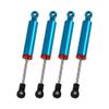 4Pcs RC Car Shocks Shock Absorber Internal Spring Shocks Damper Upgrade Parts Compatible with Axial SCX10 Traxxas TRX4 Redcat Tamiya 1/10 RC Crawler (Hole Distance:90mm, Blue) view 2
