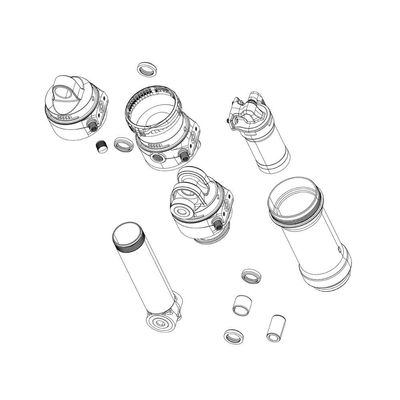RockShox Rear Shock Damper Shaft Assembly - Deluxe Ultimate RCT (B2-C1), 2023+, 37.5-45mm