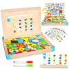 SANYIBOS Wooden Montessori Sorting Toys for 3 4 5 6 Year Olds Girls Boys Educational Learning Stacking Toys Logic Puzzles Toddler view 1