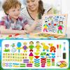 SANYIBOS Wooden Montessori Sorting Toys for 3 4 5 6 Year Olds Girls Boys Educational Learning Stacking Toys Logic Puzzles Toddler view 4