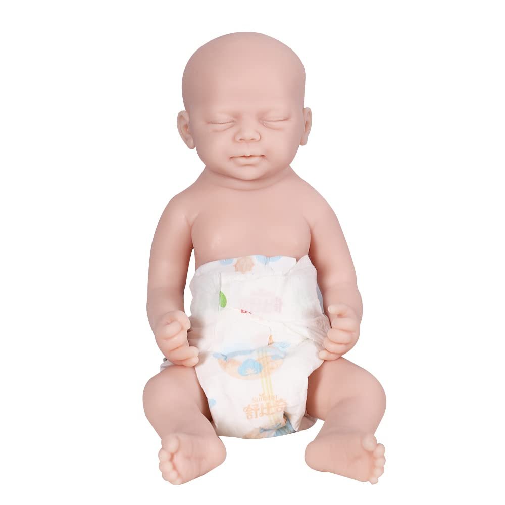 AISITE Silicone Reborn Baby Dolls - 18 Inch Unpainted Baby Doll Girl, Christmas and Birthday Gifts, Suitable for 3+