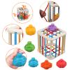 Baby Sensory Shape Sorter Blocks Toy, Activity Cube Bins, Montessori Educational Learning Fine Motor Skills Toys for Babies Toddlers 6 12 18 Months Age 1 2 3 One Two Year Old Boys Girls Gifts view 2
