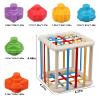 Baby Sensory Shape Sorter Blocks Toy, Activity Cube Bins, Montessori Educational Learning Fine Motor Skills Toys for Babies Toddlers 6 12 18 Months Age 1 2 3 One Two Year Old Boys Girls Gifts view 3