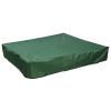 Sandbox Cover Square with Drawstring, Oxford Cloth Sandbox Canopy Waterproof Sandpit Pool Cover Anti UV Sandbox Protection Cover for Sandpit Toys Swimming Pool and Furniture (Green, 47 x 47inch) view 1