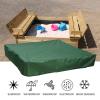 Sandbox Cover Square with Drawstring, Oxford Cloth Sandbox Canopy Waterproof Sandpit Pool Cover Anti UV Sandbox Protection Cover for Sandpit Toys Swimming Pool and Furniture (Green, 47 x 47inch) view 2