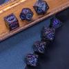UDIXI Metal DND Dice Set, 7PCS Polyhedral Metal Dice Set D&D Dragon with Gift Box for Role Playing Games and Other Tabletop Game (Purple Sequins) view 4