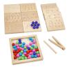 BBtinker Wooden Number Tracing Board Set, Toddler Montessori Math Beads Counting Toy, Preschool Learning and Educational Math Game for Kids view 1