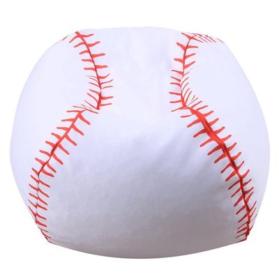 1pc Storage Bean Bag Cover, 18 Inch Beanbag Storage Bag with Zipper Large Rugby Football Volleyball Baseball Shape for Kids Plush Toys Game Play