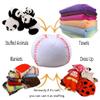 1pc Storage Bean Bag Cover, 18 Inch Beanbag Storage Bag with Zipper Large Rugby Football Volleyball Baseball Shape for Kids Plush Toys Game Play view 4
