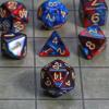 CiaraQ DND Polyhedral Dice Set with a Black Dice Bag for D&D RPG MTG Role Playing Table Games view 4