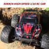 GoolRC Brushed RC Cars, 1:16 Scale 2.4GHz Remote Control Car, 4WD 50KM/H High Speed Racing Car, All Terrain Off-Road RC Truck for and Adults, Included 2 Batteries (Blue) view 2