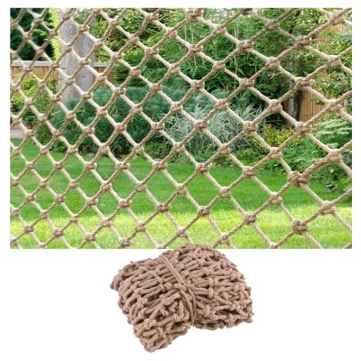 Rope Netting Heavy Duty Hemp Rope Net Child Treehouse Safety Net Playground Railing Garden Protective Net Indoor Wall Fence Decor Birds Net (Size : 1 * 7m(3 * 22ft))