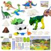 BONNYCO Dinosaur Toys for Kids Painting Kit 16 Figurines. Kids Crafts Kits with Glow in The Dark Toys, Gifts for Boys 3 4 5 6 7 8 9 10 Years Old Dinosaur Gifts Arts and Crafts, Birthday, Christmas view 1