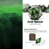 Haxtec Metal Dice Set D&D Acid Splash Real Scene Black Green Polyhedral DND Dice W/PU Leather Dragon Eye Dice Bag for TTRPG Compatible with Dungeons and Dragons Gifts view 3