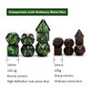 Haxtec Metal Dice Set D&D Acid Splash Real Scene Black Green Polyhedral DND Dice W/PU Leather Dragon Eye Dice Bag for TTRPG Compatible with Dungeons and Dragons Gifts view 4
