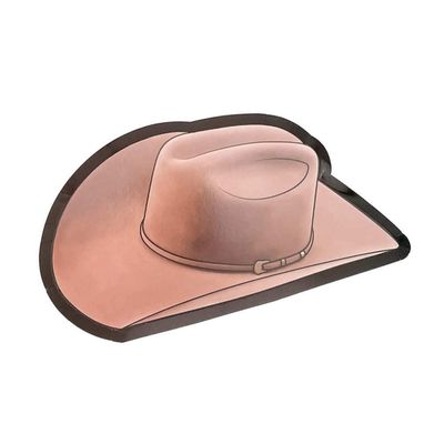 Brown felt hat dessert plates