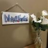 HAPPY EASTER 13.5" x 4" Sign with Colorful Easter Eggs For Wall or Door view 2