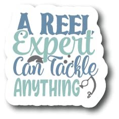 A Reel Expert Can Tackle Anything | Fishing |Great Gift Idea|Single |5 Inch Magnet | Made in The USA | Car Auto Tool Box RefrigeratorMagnet|FBMMAGS10901