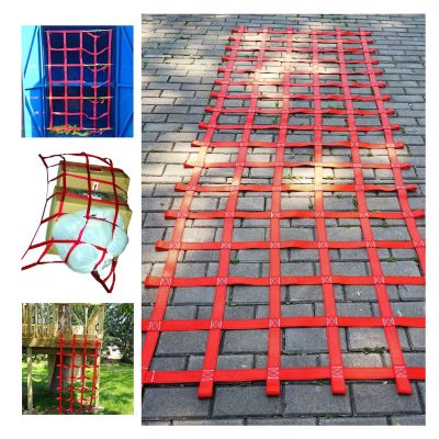 DREAMOSA Cargo Net Playground,Custom Size,Rope Net Tree House Tree Fort Climb Climbing Ladder for Swing Set Indoor Climbing Wall Doorway Jungle Gym Ninja Rope Course Kids Indoor Exercise,Heavy Duty