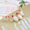 Aprince Birthday Tiara and Sash for Women Crystal Crown Headband Hair Accessories Party Favors Decorations Birthday Gift (Gold) view 2