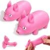 Fikinise Piggy Stretchy Sensory Stress Relief Toys, Pig Sand Filled Squishy Animal Toy Squeeze Sand Rebound Ball Fidget Knead Toy Pinch Stress Relieve Party Favors view 1