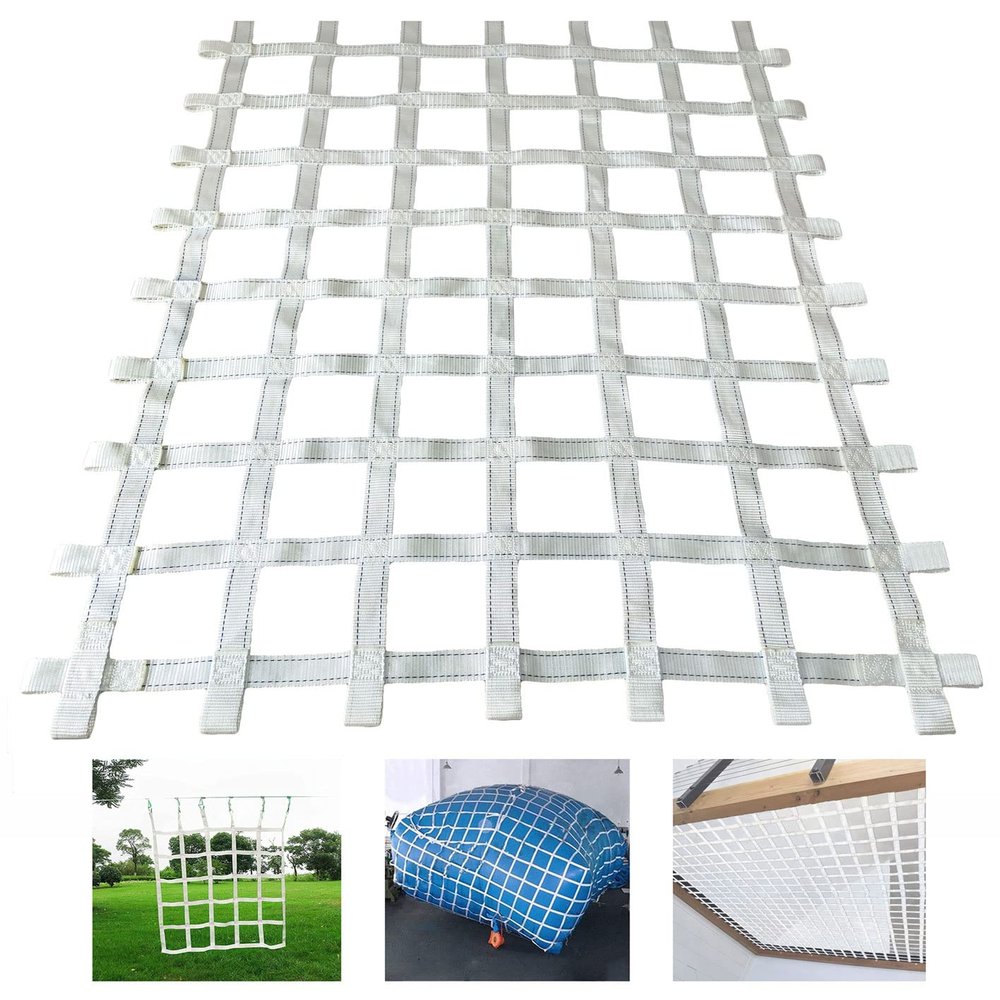 DREAMOSA Playground Cargo Net,Custom Size,Rope Ladder Climbing Net Treehouse Accessories Climbing Wall Safety Loft Jungle Gym Nylon Webbing Netting Safety Backyards Playset Play House,Indoor&Outdoor