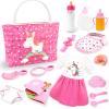 BNUZEIYI Baby Doll Accessories - Feeding and Caring Set With Diaper Bag, Bottles for Girls Toys Gift, Stuff Clothes Fit 14-16 Inch and 18 Inch Dolls view 1