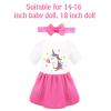 BNUZEIYI Baby Doll Accessories - Feeding and Caring Set With Diaper Bag, Bottles for Girls Toys Gift, Stuff Clothes Fit 14-16 Inch and 18 Inch Dolls view 2