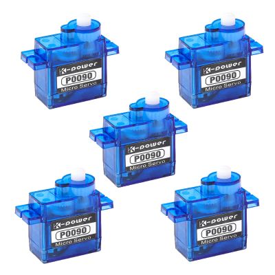 5PCS KPOWER P0090 9G Micro Servo, 2KG Torque 0.09s High Speed Metal Gear for RC Airplanes, Helicopters, Cars, Boats & Arduino/DIY Projects