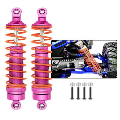 ARRCat 2PCS Rear Shocks Upgrade Parts for 1/10 Bigrock 4X4 Granite 4X4 Senton 4X4 Vorteks 4X4 Typhon 4X4 RC Truck,Full Aluminum Big Bore Shock Hops Up,Replace AR330550 AR330551,Rose