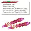 ARRCat 2PCS Rear Shocks Upgrade Parts for 1/10 Bigrock 4X4 Granite 4X4 Senton 4X4 Vorteks 4X4 Typhon 4X4 RC Truck,Full Aluminum Big Bore Shock Hops Up,Replace AR330550 AR330551,Rose view 2
