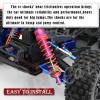 ARRCat 2PCS Rear Shocks Upgrade Parts for 1/10 Bigrock 4X4 Granite 4X4 Senton 4X4 Vorteks 4X4 Typhon 4X4 RC Truck,Full Aluminum Big Bore Shock Hops Up,Replace AR330550 AR330551,Rose view 4