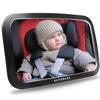 Autobase Baby Car Mirror | Shatterproof Baby Mirror for Car Seat Rear Facing with Wide Crystal Clear View | Fully Assembled Car Mirror for Baby | Newborn Essentials for Travel | Baby Registry Items view 1