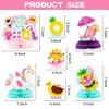 ArowlWesh 12Pcs Summer Pool Honeycomb Centerpiece Decoration, Pink Beach Ball Table Toppers for Girls and Kids, Hawaiian Flamingo Beach Party Luau Party Birthday Party Table Toppers Photo Props Decor view 2
