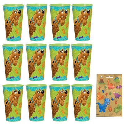 Amscan Scooby Doo Birthday Party Supplies Bundle Pack includes 12 Plastic Cups
